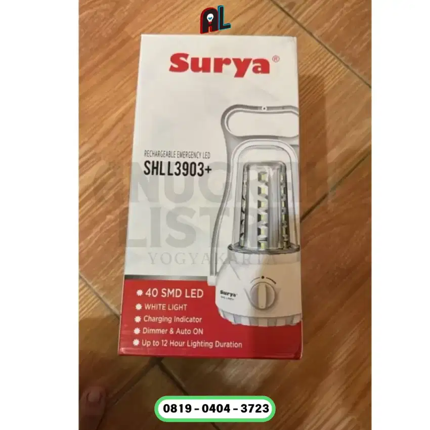 SURYA Lampu Emergency LED Rechargeable SHL L3903+