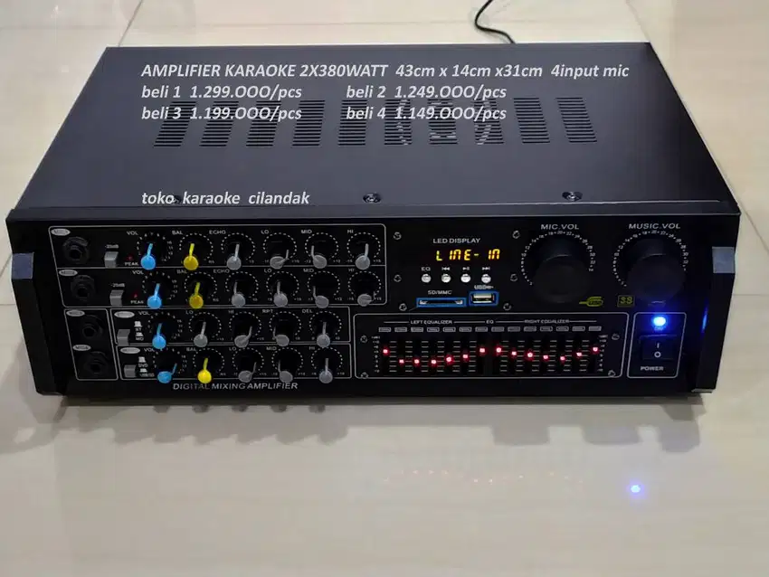 AMPLIFIER KARAOKE BETAVO BT3950 usb - sd card - efek echo - mp3 player