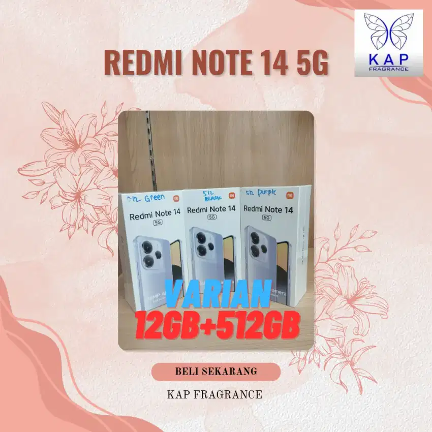 Redmi Note 14 5G varian 12GB+512GB Garansi Resmi 15 Bulan