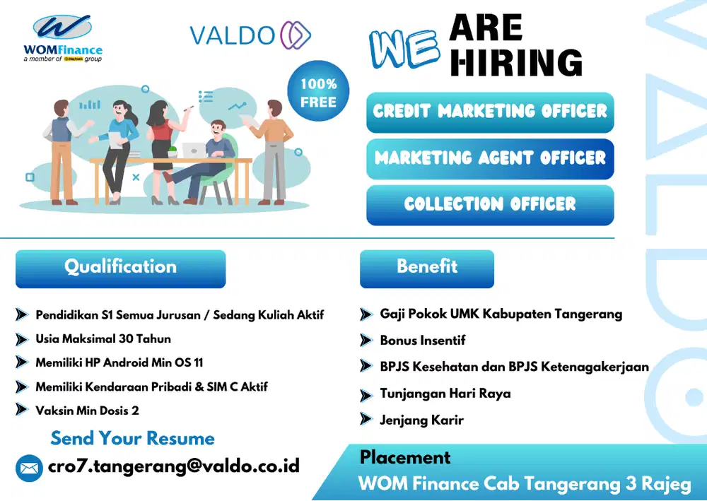 LOKER MARKETING WOM FINANCE CAB RAJEG