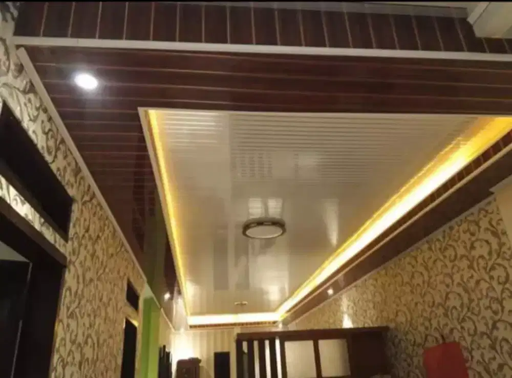 Kanopi rangka galfalum dan plafon gypsum Sidoarjo