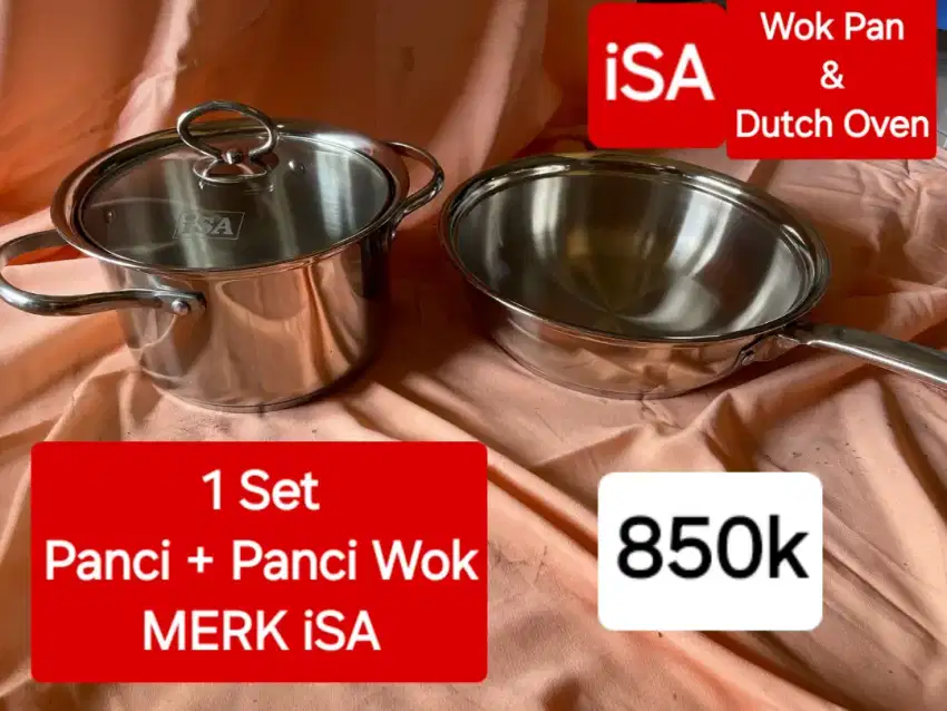Panci Wok dan Dutch Pan 1 set merk ISA

Masih Baru
1 set 2 pcs