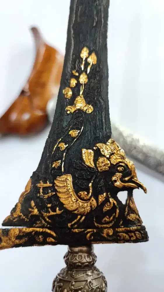 Pusaka langka antik kuno otentik keris Manglar Monga kinatah emas