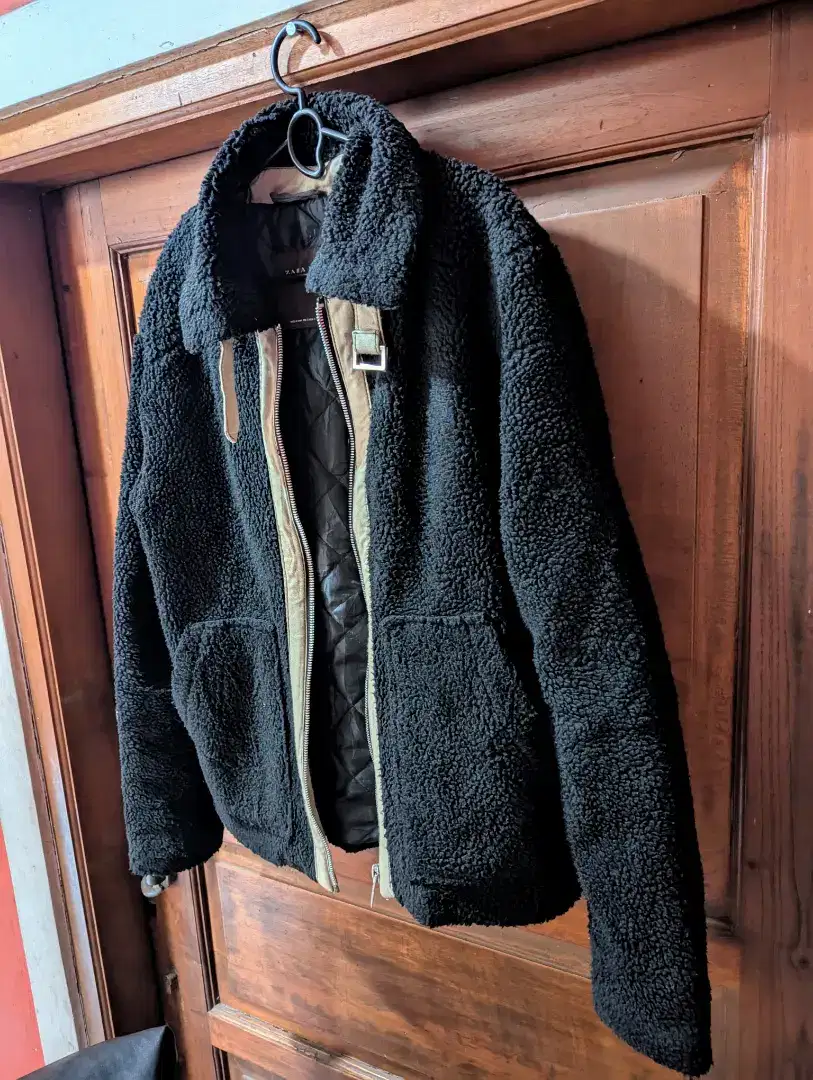 Zara man jacket sherpa original bekas pakai