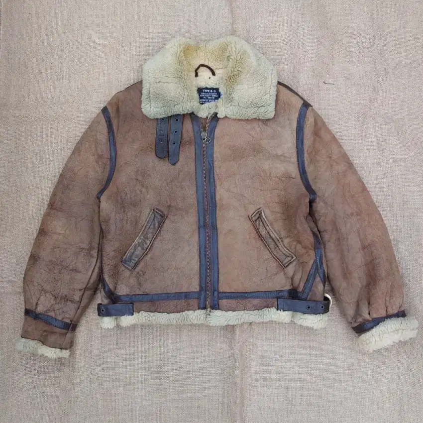 Schott USA B3 Leather Jacket Vintage Jaket Kulit Bomber Pilot