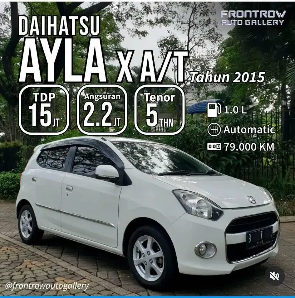 Ayla X 2015 a/t putih B ganjil tgrg km 79rb pjk nov 2025