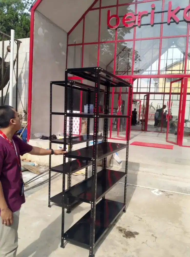 rak besi hitam bandung