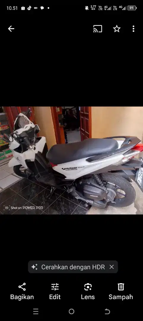 Di jl Vario OLED putih   150 cc mls