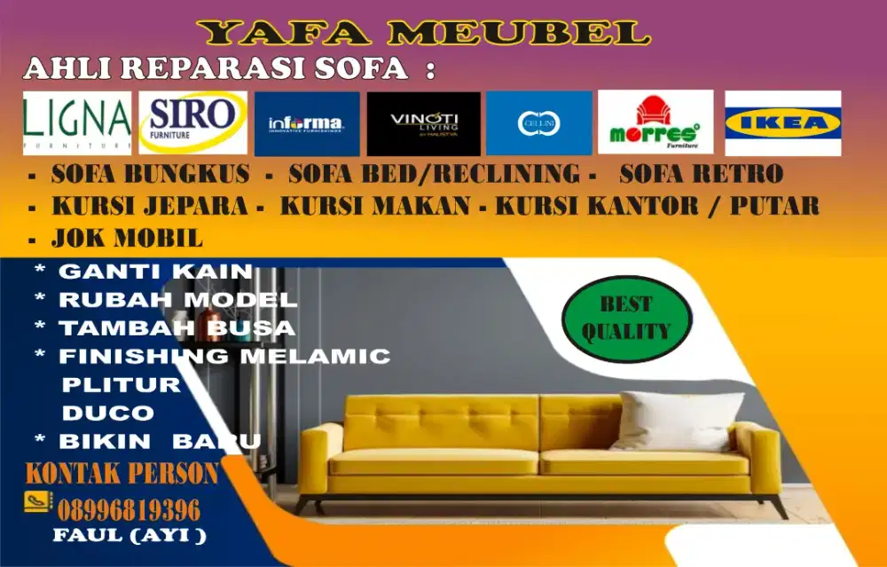 Jasa Reparasi Kursi dan Sofa segala merk / model