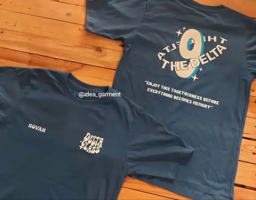 Kaos kelas Sablon Glow the dark