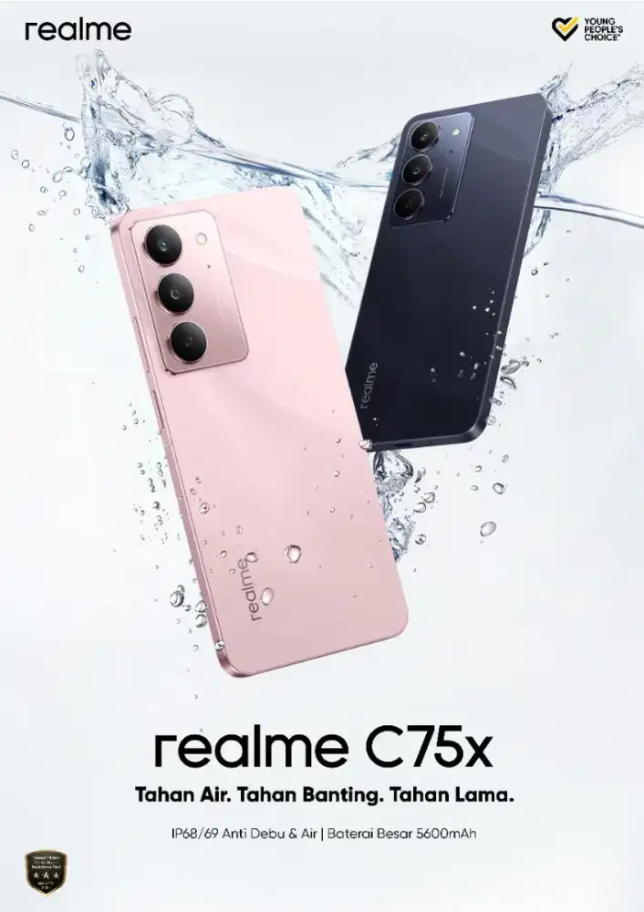 Realme C75 hp anti air terbaik & bisa telpon tanpa sinyal