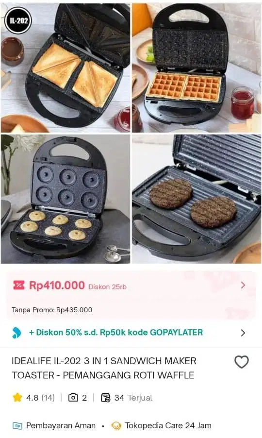 Dijual pangangan roti idealife