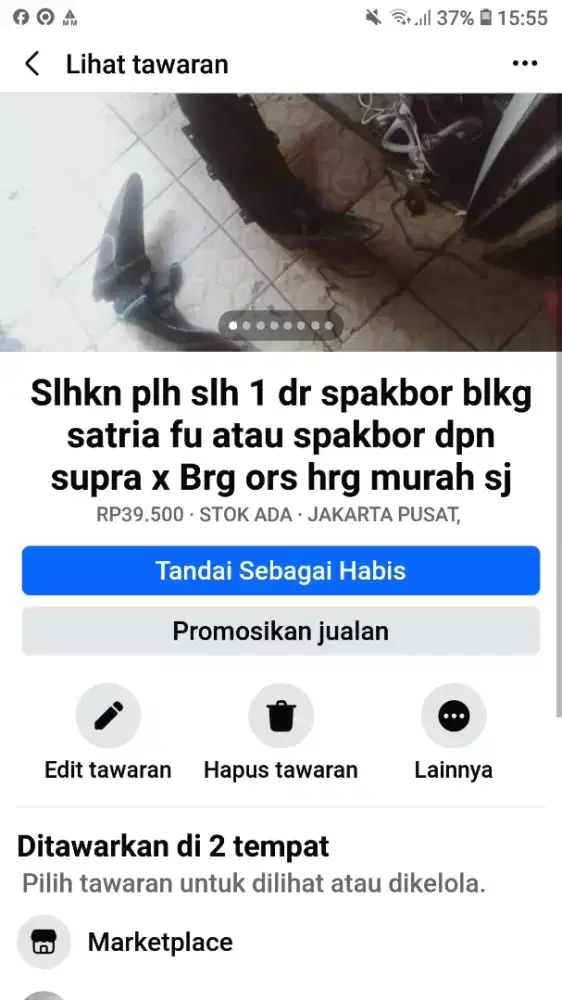 Slhkn plh slh 1 spakbor ors utk sepeda/Motor mgkn ada yg perlu murah