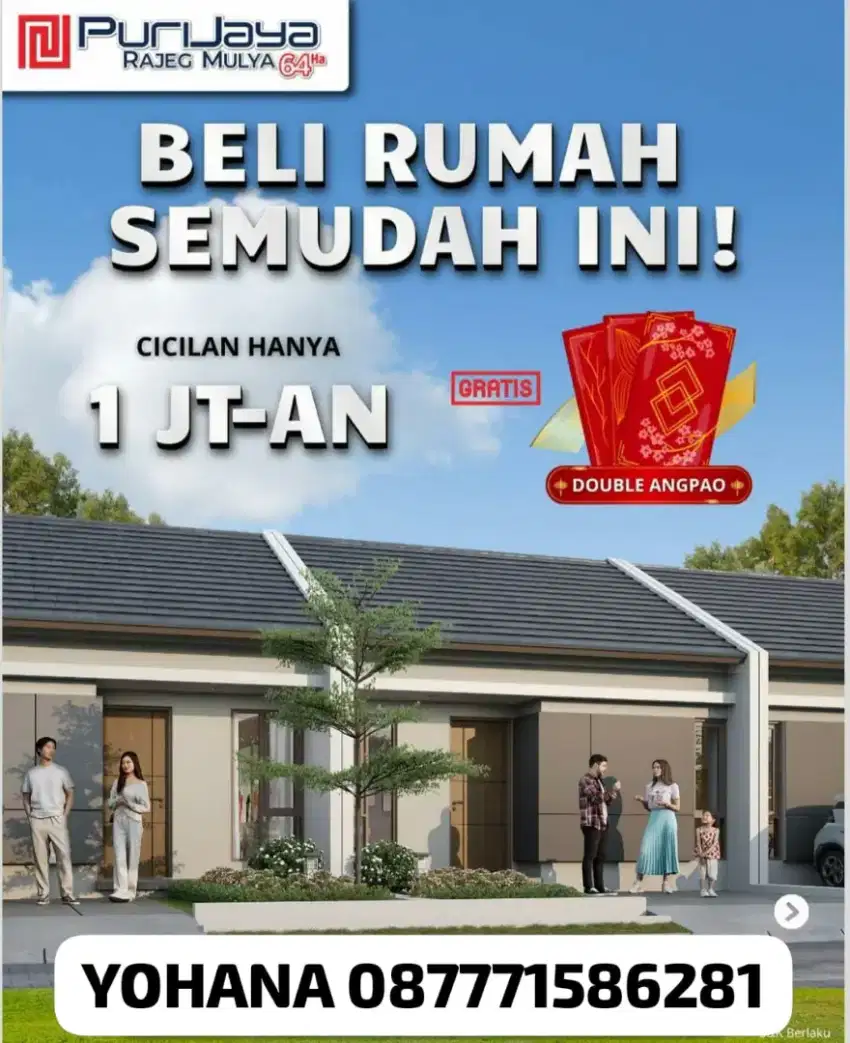 Rumah Cluster cicilan 1,5juta
