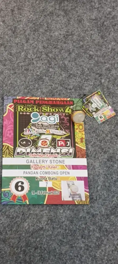 Batu pandan combong juara