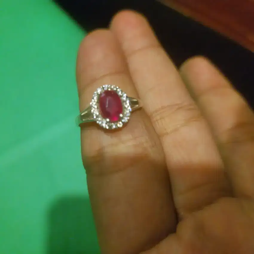Cincin natural ruby pigen blood