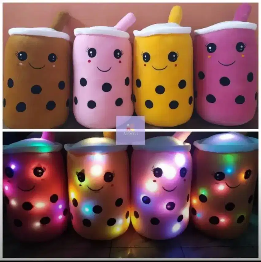 Boneka Lucu Boba Jumbo LED Kedip