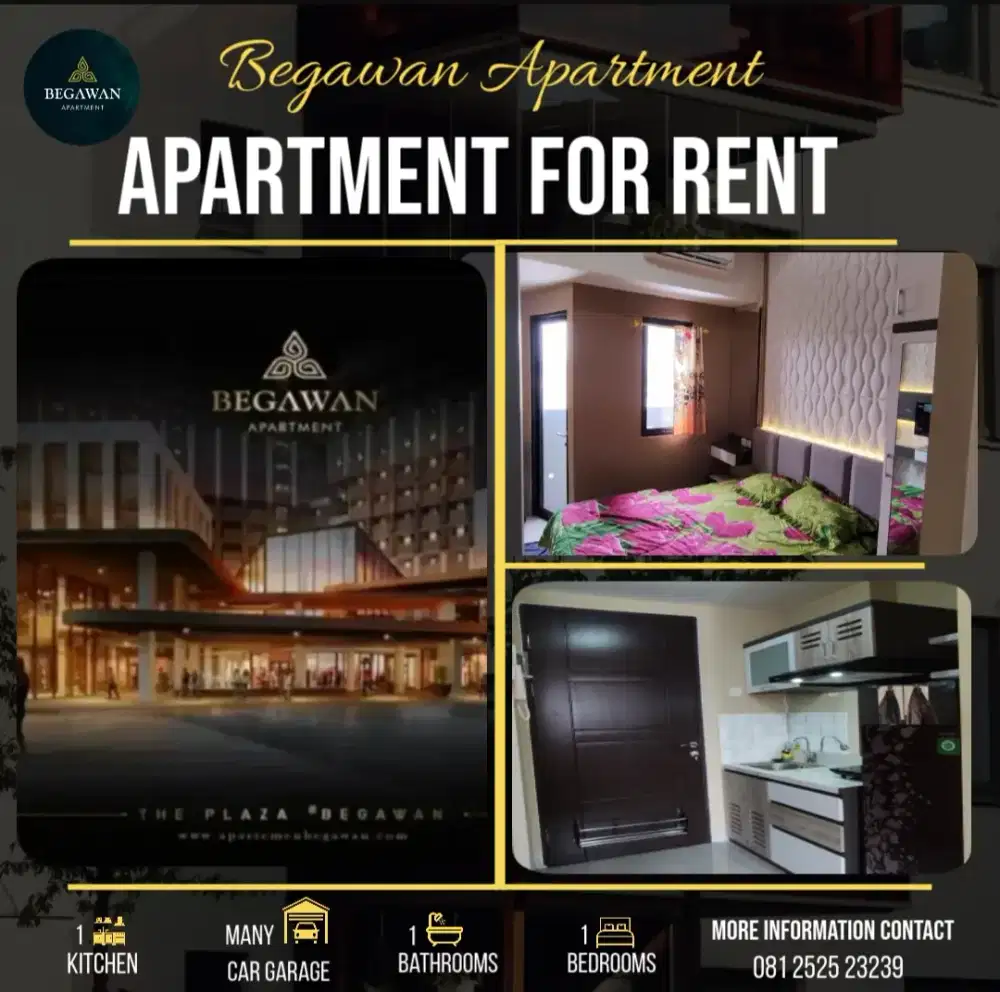 Sewa/jual Apartemen Begawan Lt. 9 Lt. Favorit Full View Malang & Batu