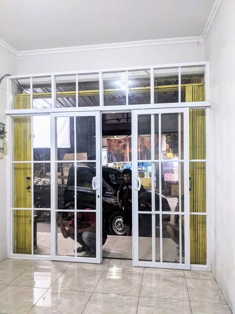 Partisi kaca aluminium dan Pintu kaca