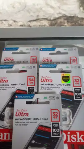 Microsd Memori Sandisk 32,64,128gb Original