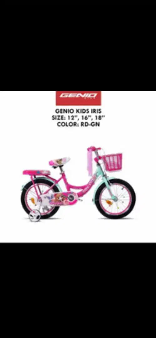 OBRAL Sepeda second BMX mini 16 GB 09 genio united iris red green.