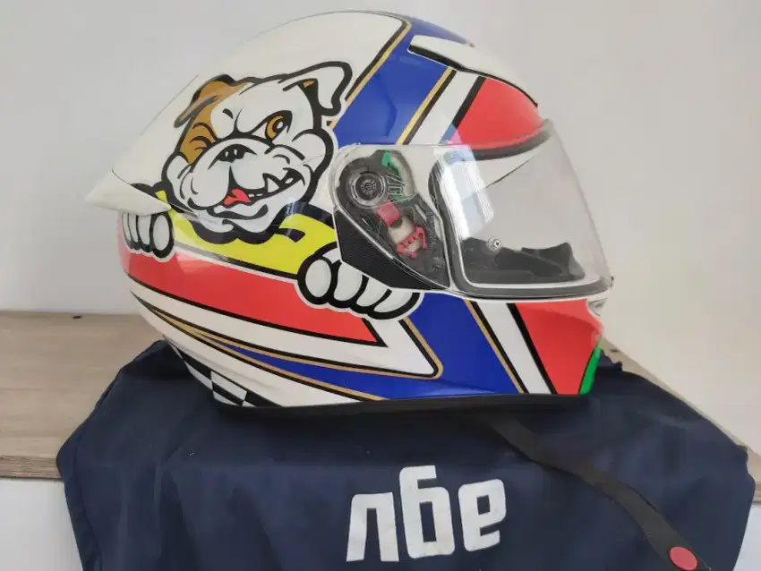 Helm AGV K3SV asli Luca Marini Moto GP Double Visor