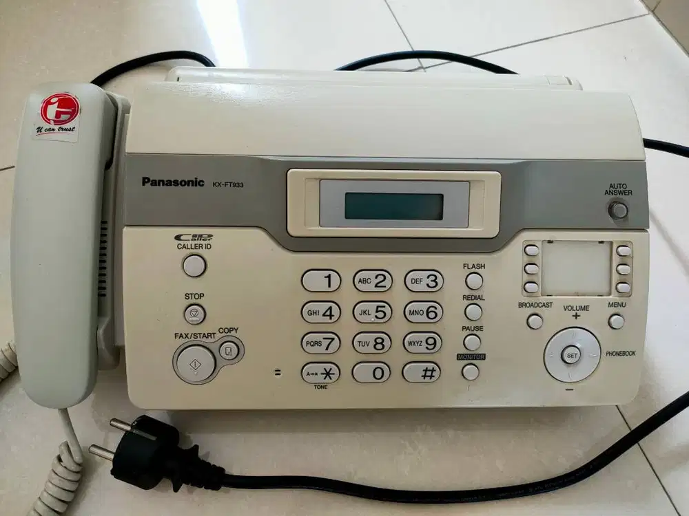 Jual Fax Panasonic KX-FT933 Kondisi Istimewa, Surabaya