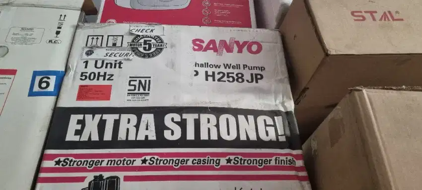pompa air sanyo tabung baru perlu service dinamo