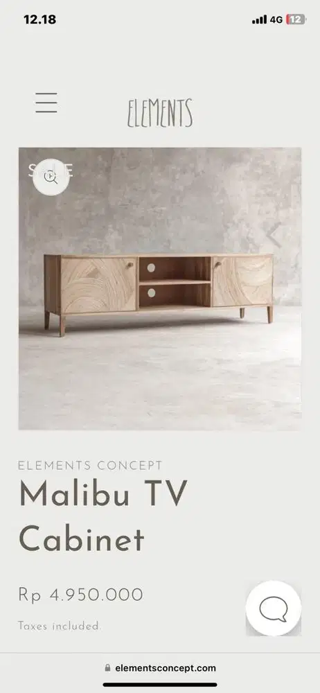 ELEMENT CONCEPT Credenza TV Cabinet