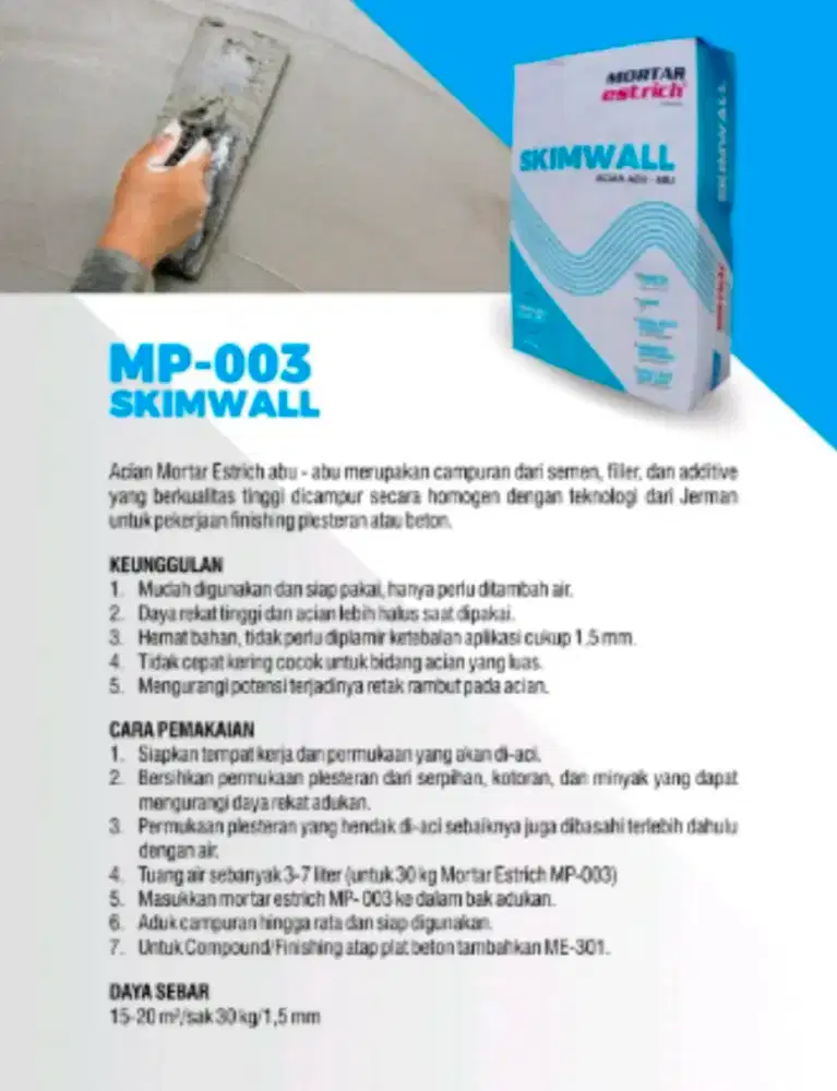 Acian semen mortar acian