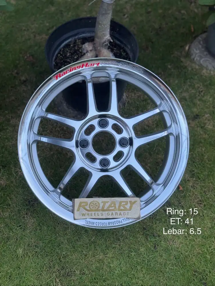 velg racinghart cp035 POLISH ring15 BARU brio satya rs mobilio march