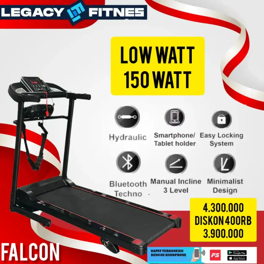 Treadmill Elektrik Legacy Falcon Alat fitnes electric