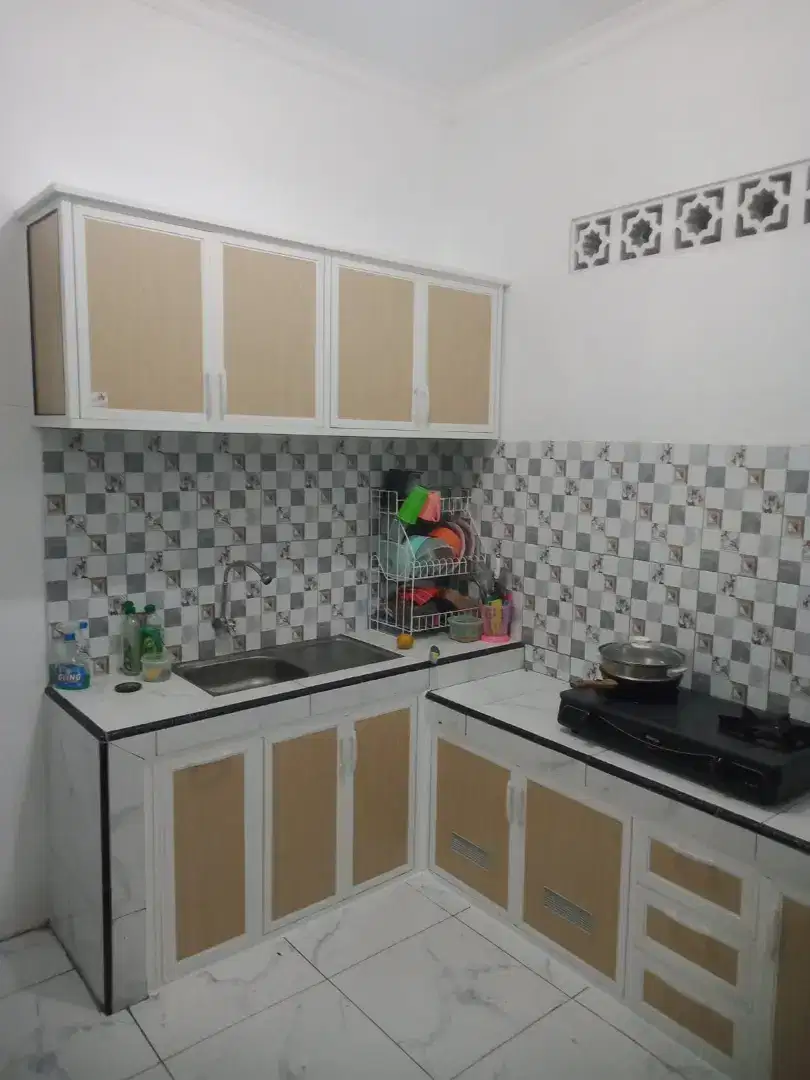 Kitchen Set Alumunium dapur rak minimalis pintu acp bersih anti rayap
