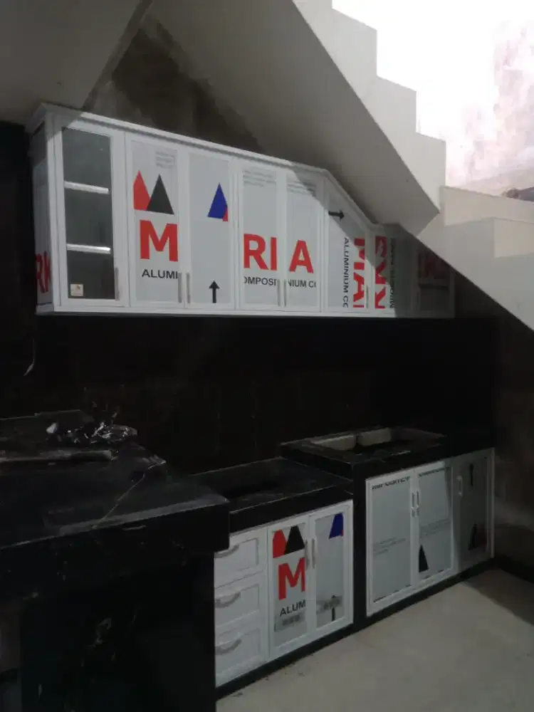 Kitchen Set Alumunium dapur rak minimalis pintu acp bersih anti rayap