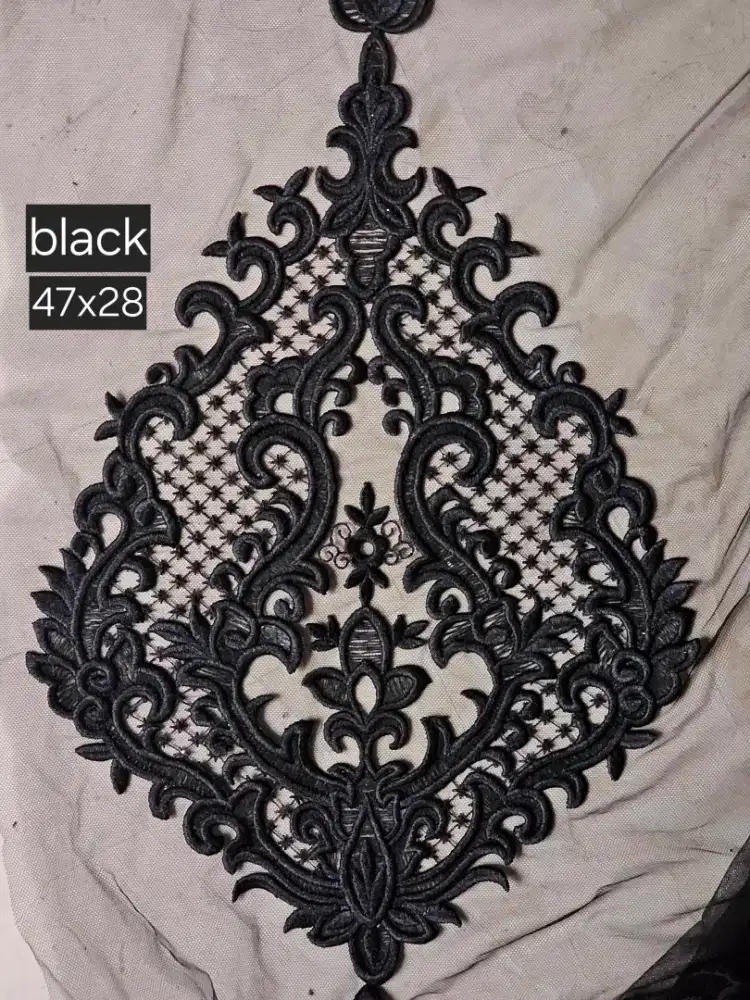 Bunga bordir prada aplikasi baju tile brokat