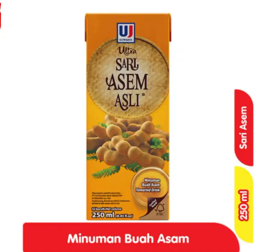 Minuman Ultra Sari Asem Asli 250 ml