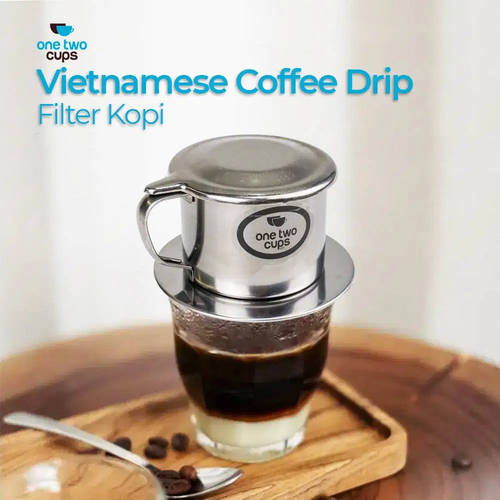 One Two Cups Vietnam Drip Coffee Filter Pot Saringan Kopi 180ml