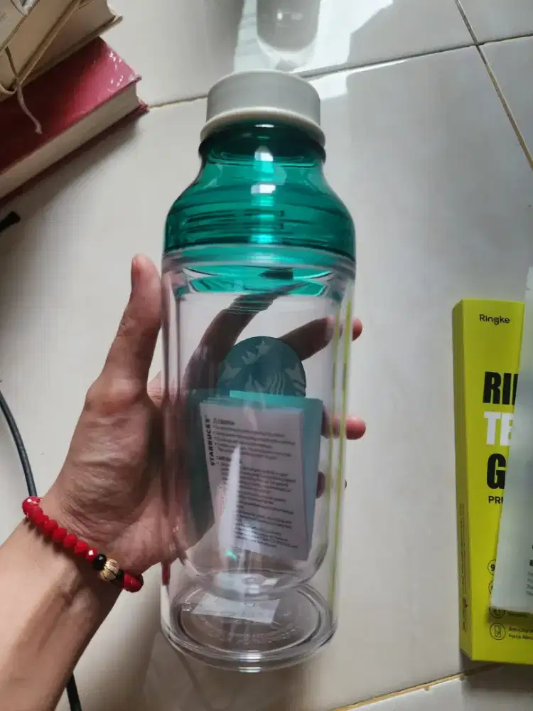 Starbucks Water bottle Siren Green And White 16 oz/ 473ml Plastic