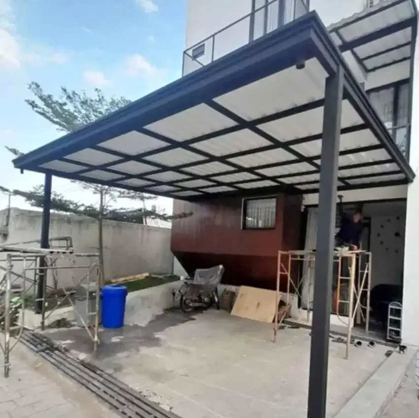Pemasangan kanopi atap alderon murah berkualitas canopy terbaru