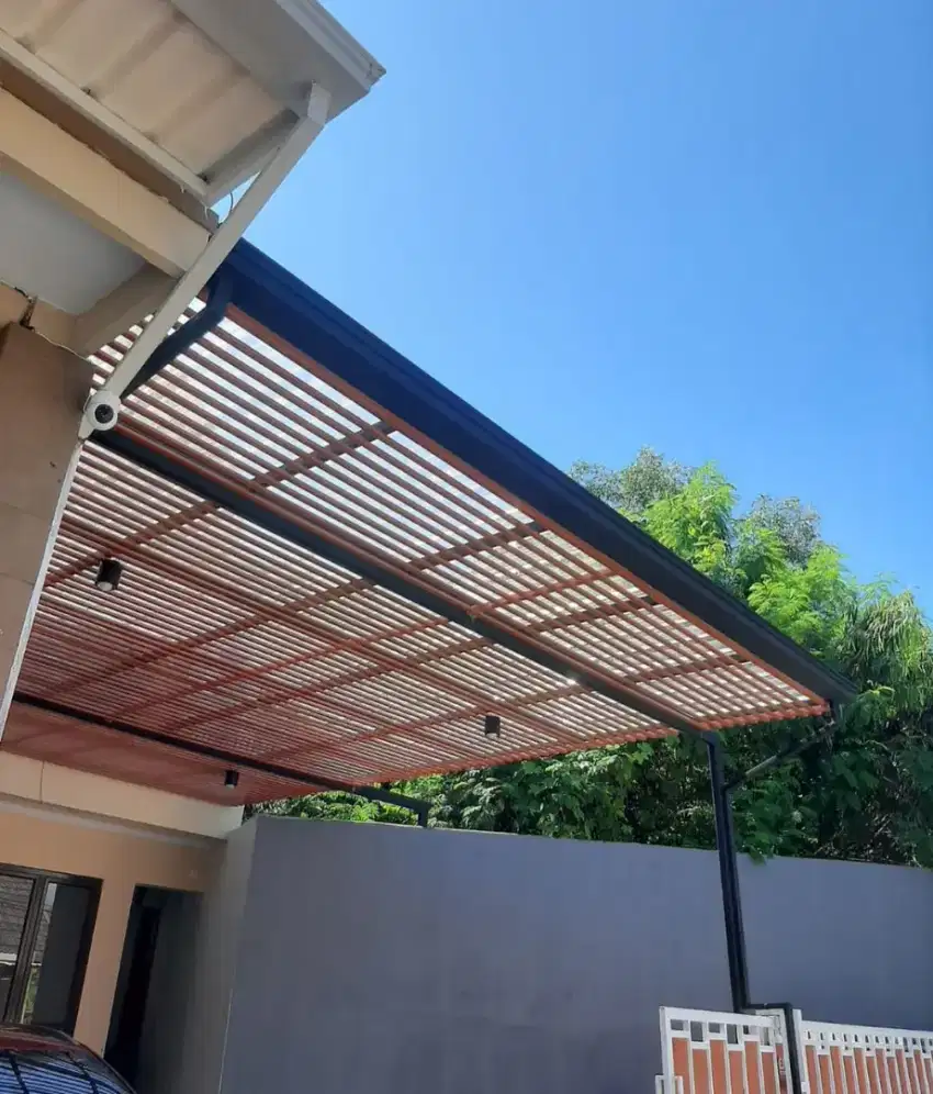 Canopy solarflat transparan kanopi bening masuk cahaya mewah