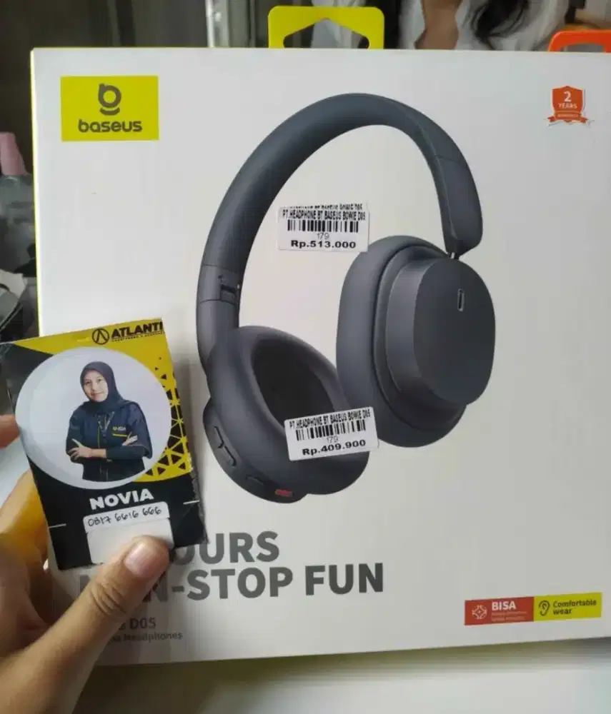 HEADPHONE BT BASEUS BOWIE D05 ATLANTIS DAHSYAT