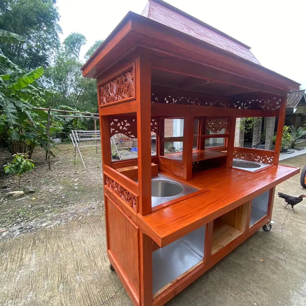 Gerobak mie ayam bakso joglo ukir