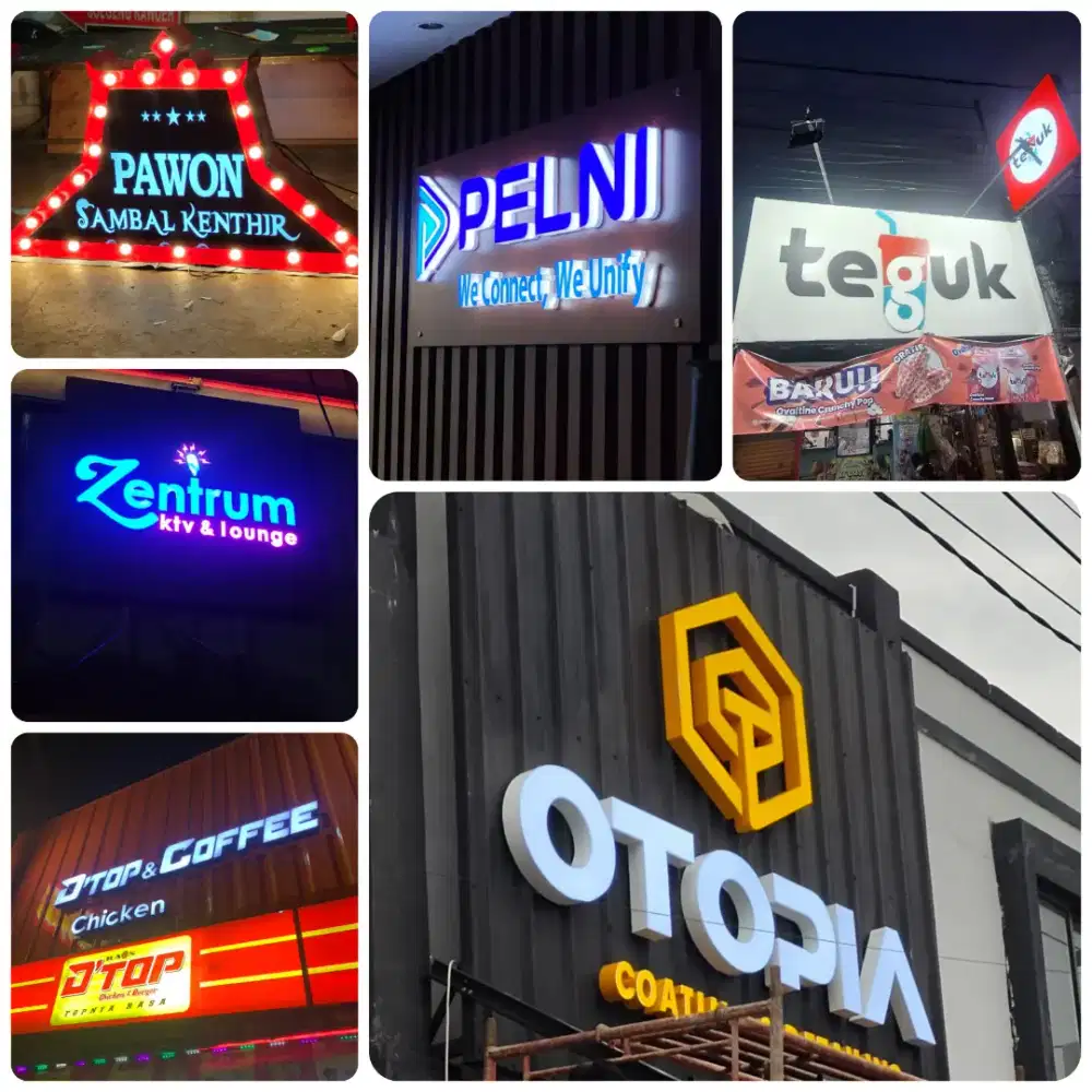 Menerima pesanan huruf timbul & neon box
