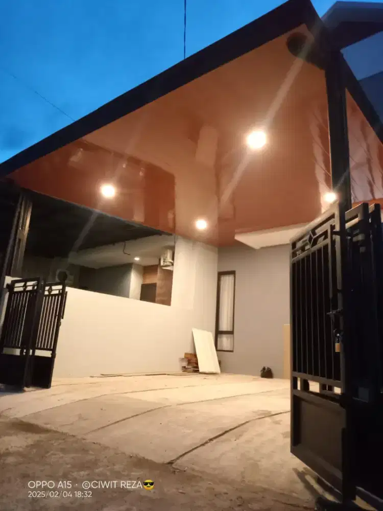 Kanopi alderon singel+plpon PVC alinterpasang