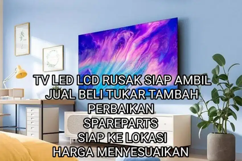 Terima tv LED lcd rusak normal dsb
