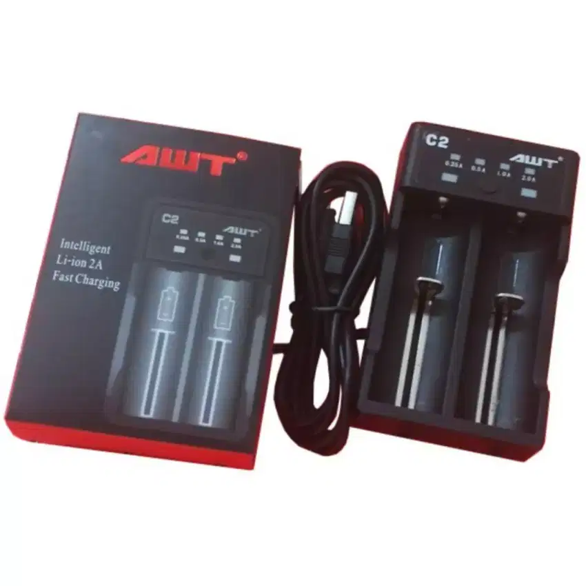 Charger Awt LittoKala 2-4 slot Universal For baterai 18650, A2, A3 dll