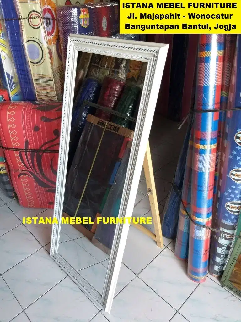Standing Stand Miror Mirror Kaca Cermin Full Badan Body Berdiri (ben)