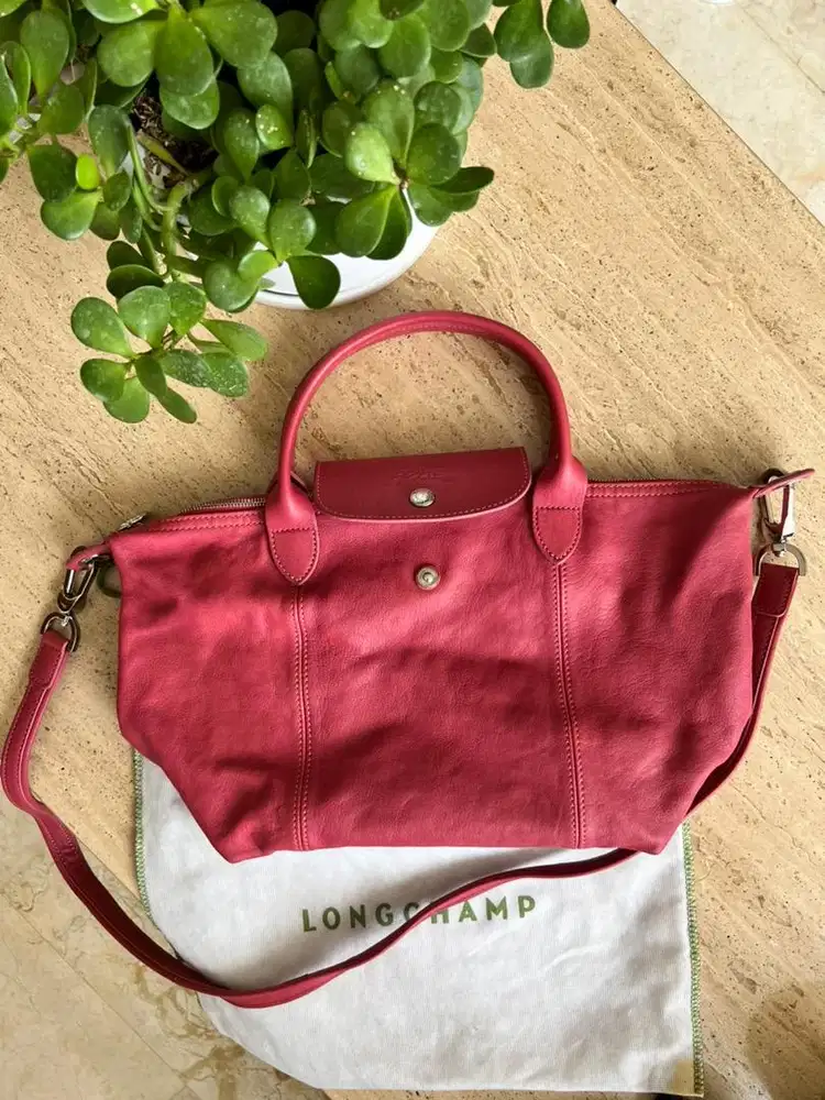 DISKON - Long Champ - Leather - Bright Pink