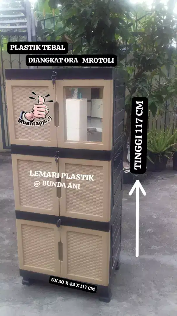 LEMARI PLASTIK  MURAH PLASTIK TEBAL KUAT DAN KOKOH