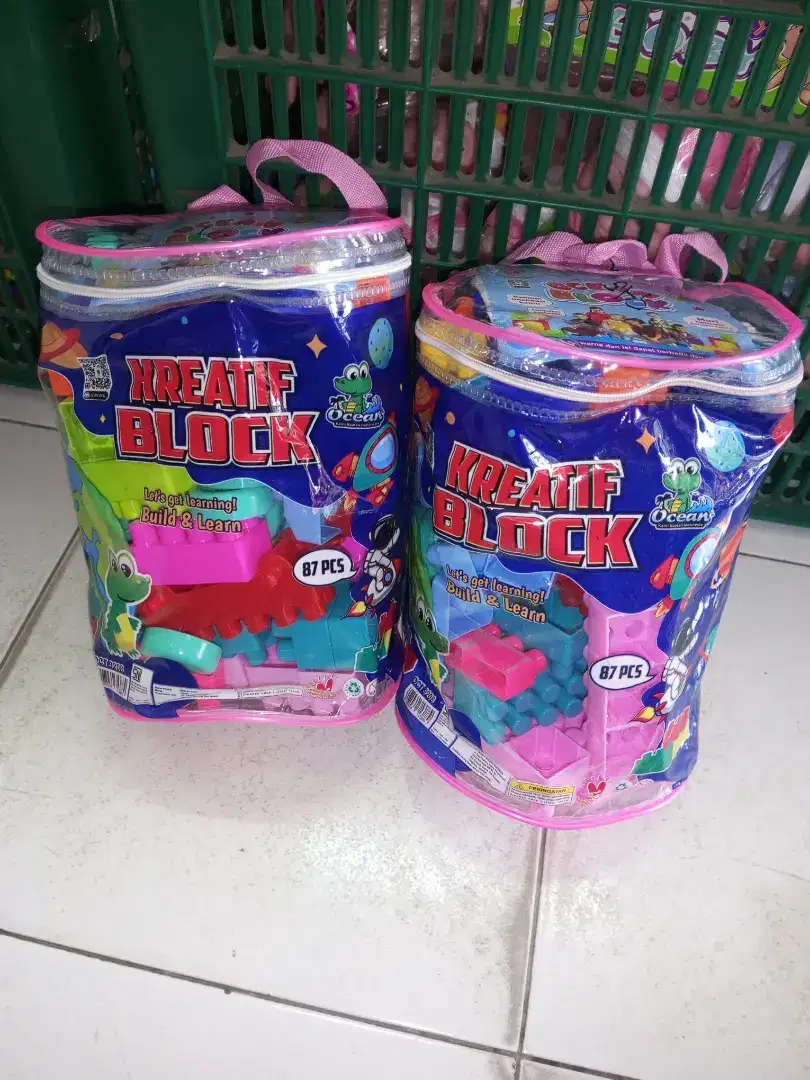 Permainan Edukasi Anak Block Tas Isi 87pcs